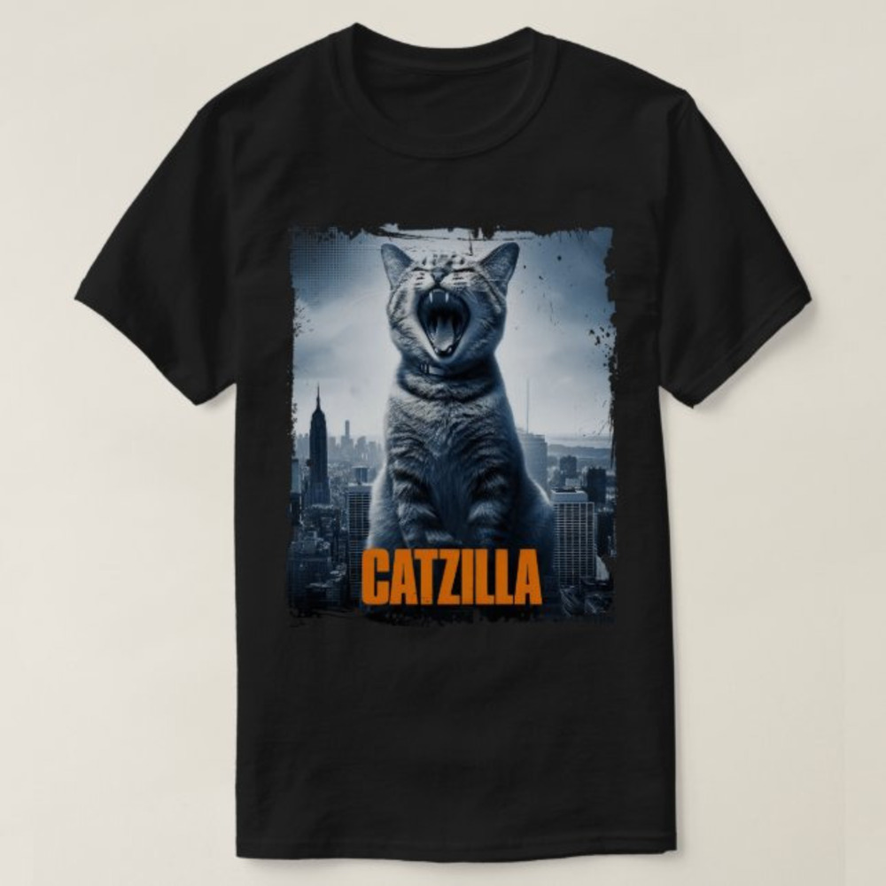 Catzilla T Shirt Black Unisex